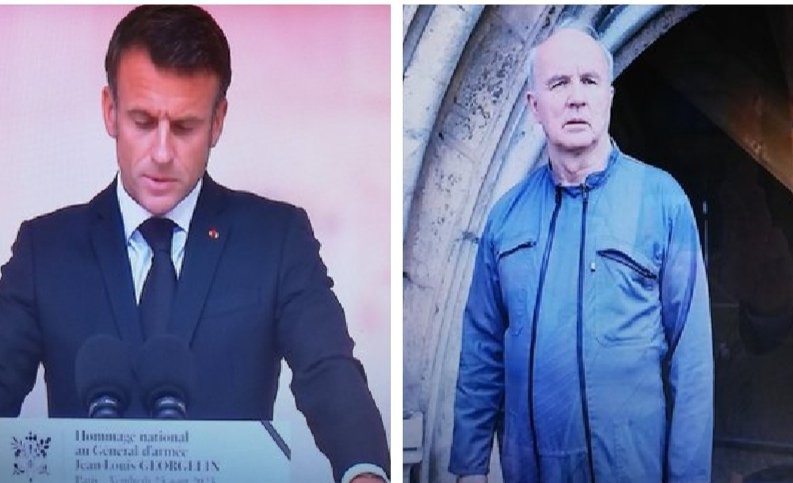 Lionel COSTES (@costeslioneler) on Twitter photo "Adieu mon Général" <a href="/EmmanuelMacron/">Emmanuel Macron</a> a rendu un vibrant hommage à #JeanLouisGorgelin aux #invalides 🖤 Une séquence très émouvante 💙🤍❤ "Adieu mon Général" <a href="/EmmanuelMacron/">Emmanuel Macron</a> a rendu un vibrant hommage à #JeanLouisGorgelin aux #invalides 🖤 Une séquence très émouvante 💙🤍❤