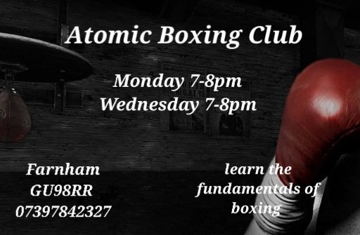atomicabcboxing's tweet image. Call or message to book up 
🥊💥🥊

Farnham 
GU98RR 
07387842327

@atomicboxingclub 

#boxing
#Farnham
#trysomethingnew 
#youvegotthis