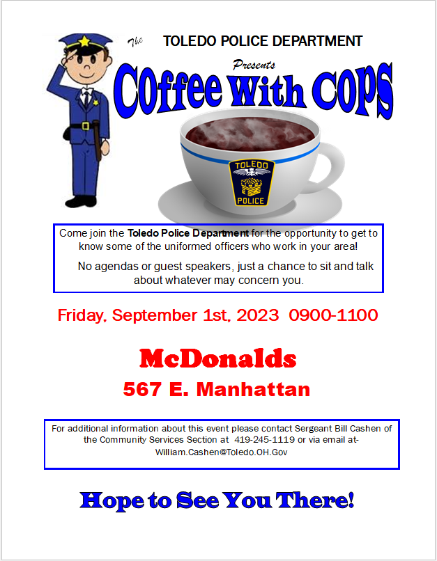 Toledo_PD's tweet photo. See you there! https://t.co/pxrPnyJZG4