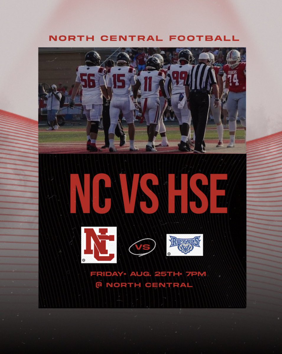 First Home game of the year! Let’s go Panther Nation we need you loud tonight!! 

Week 2 vs <a href="/HSEFootball/">HSE Royal Football</a> 

📆 August 25th 
📍North Central High School
⏱️7:00PM 
📻 89.3 WJEL w/<a href="/maxgabo/">Max Gabovitch</a> 
☀️ 88 and sunny 
🎟️ GoFan App