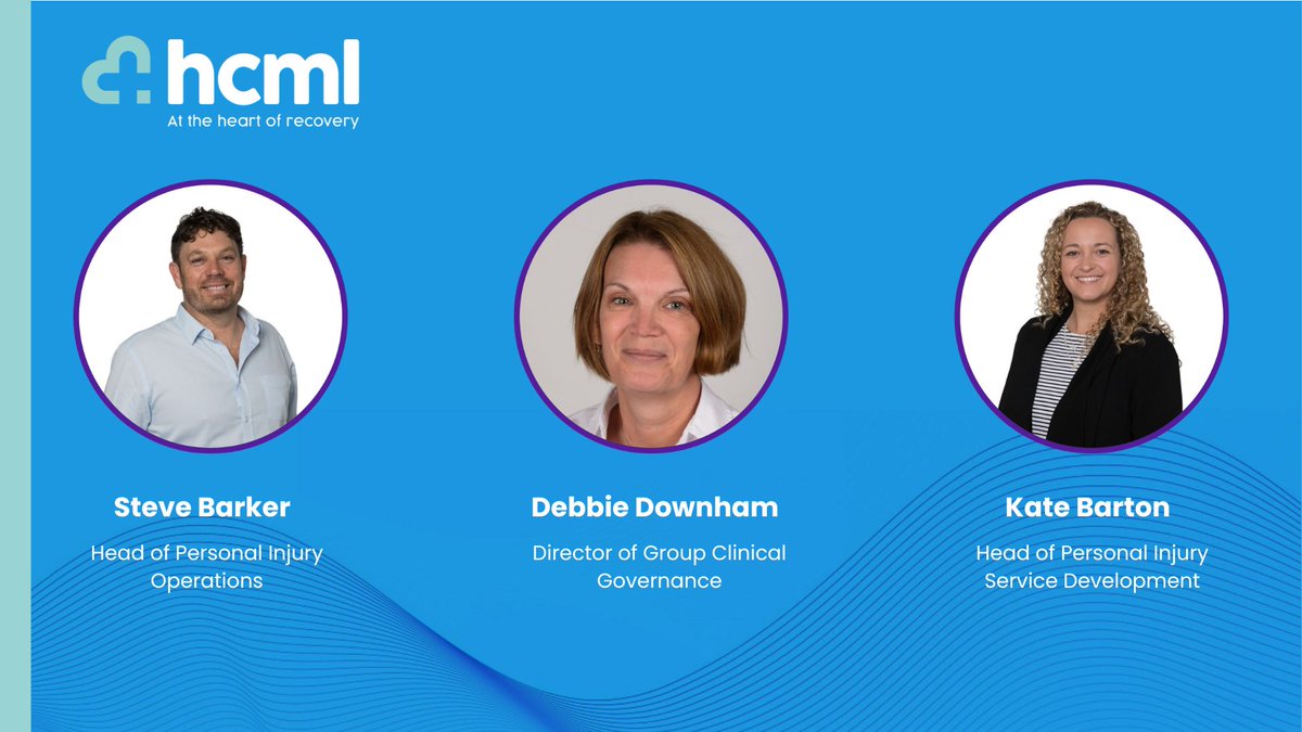 hcml1's tweet photo. Significant growth within our #personalinjury dept means we’re delighted to announce the promotion of Kate Barton as Head of Personal Injury Service Development, Steve Barker as Head of Personal Injury Operations &amp; Debbie Downham as Director of Group Clinical Governance #TeamHCML https://t.co/iwgFi4AwlH