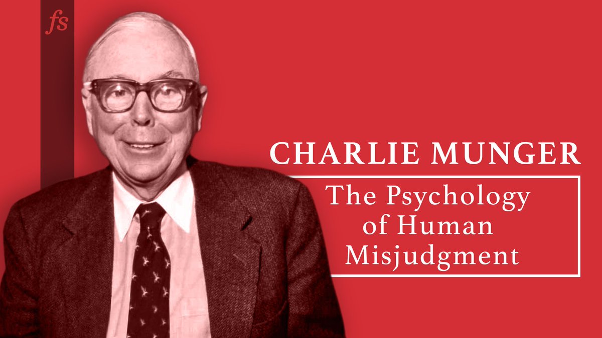 In 1995, Charlie gave a lecture at Harvard called 'The Psychology of Human Misjudgement.' It's the best speech about Human Psychology ever. Here's how emotional mistakes harm your investment decisions: