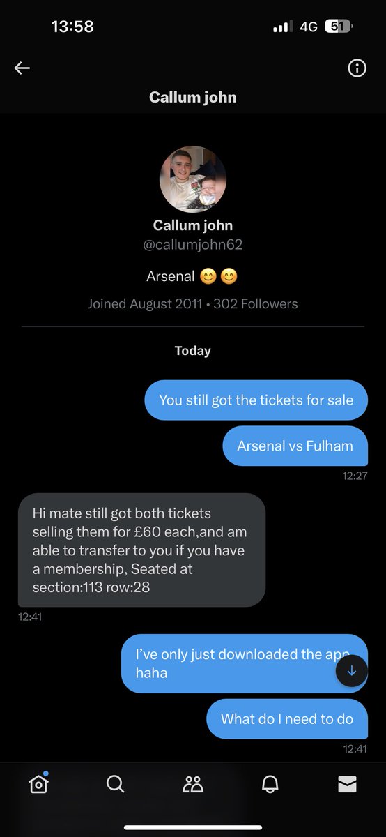 phill_abbott's tweet photo. SCAMMER #arsenalfulham https://t.co/wUcnSO0JuK