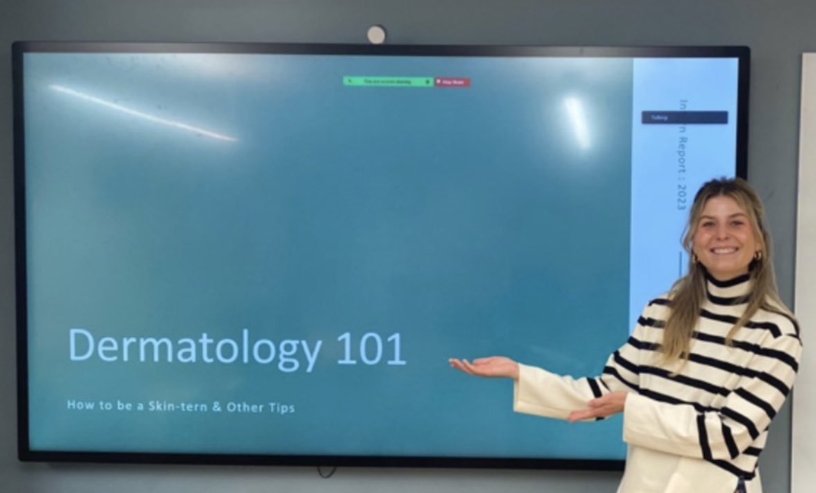 Gave @mghmedres intern report today! Dermatology 101: How to be a Skin-tern 💓💓 #dermatology #dermtwitter #dermx #meded