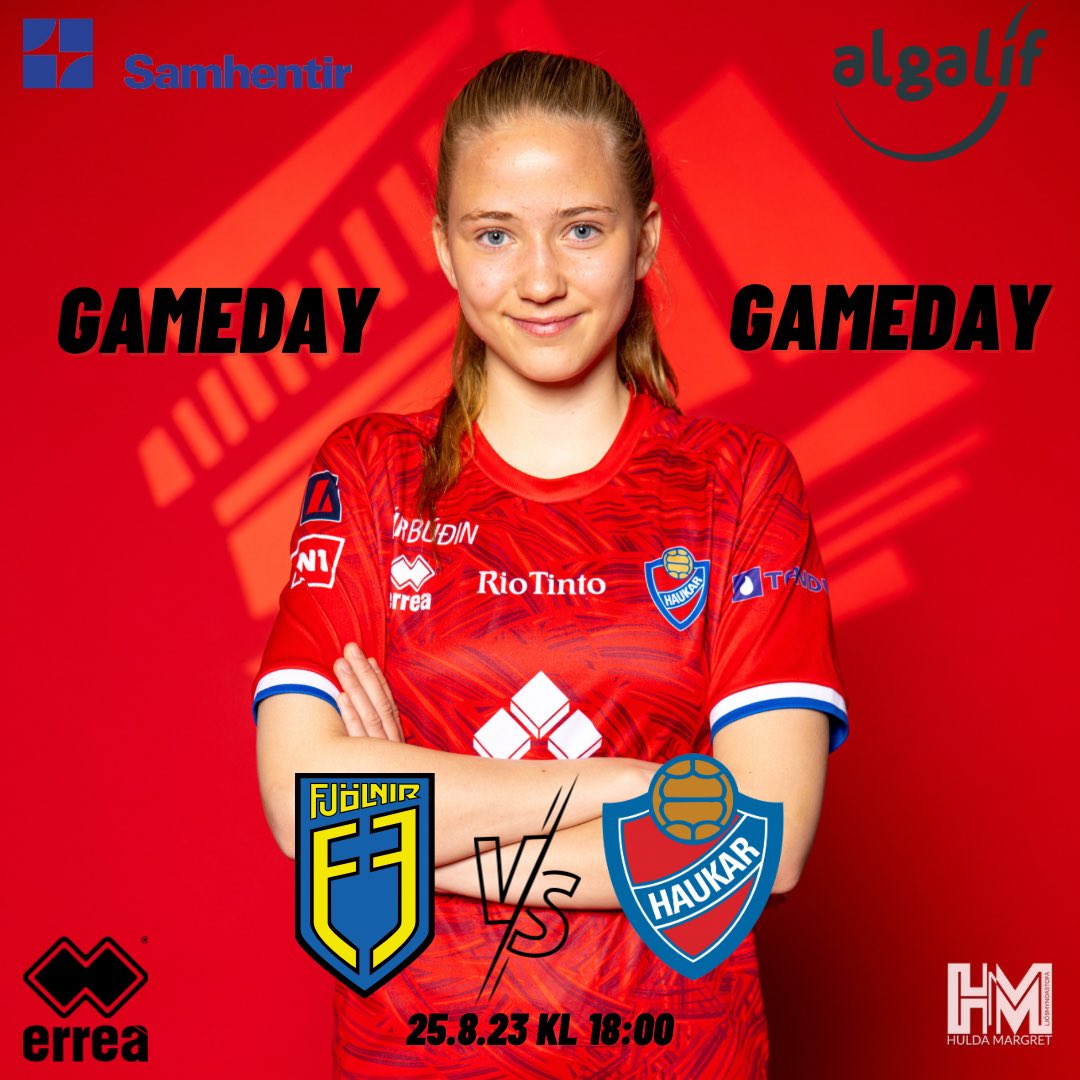 ⚽️ L E I K D A G U R ⚽️

Fjölnir 🆚 Haukar

🏟️- ExtraVöllurinn, Gravarvogur
📅- 25.Ágúst 2023
⏰- 18:00
🏆- 2.Deild Kvenna 
♥️- Áfram Haukar!