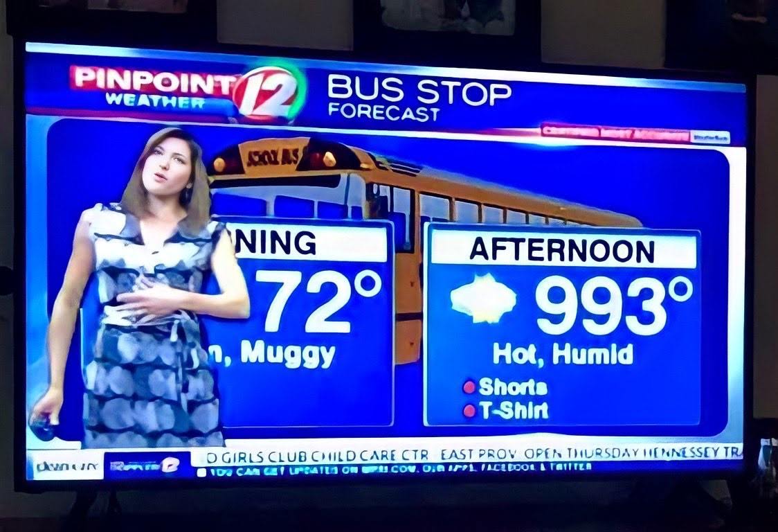 encounterlear's tweet photo. Today’s forecast for NC. Things are really heating up at the bus stop!

Welcome back to school, y’all.

#Hot #RealHot #RealHumid #WelcomeBack #EncounterLearning https://t.co/e7RJTiDLqo