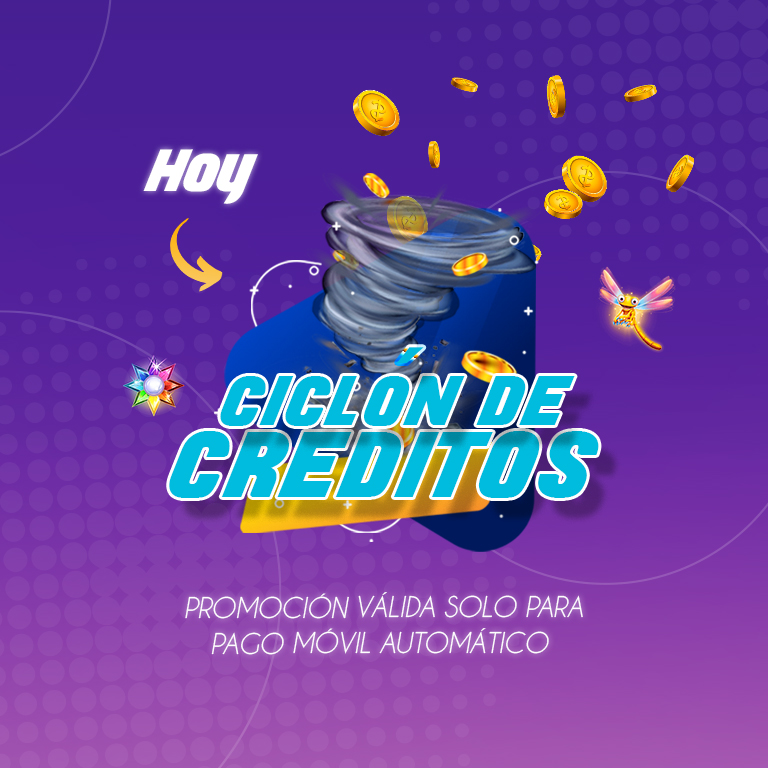 Es viernes ¡Participa en nuestro ciclón de créditos! Disfruta tu oportunidad de ganar increíbles premios.
#casinoonline #ciclondecredito #juegaygana