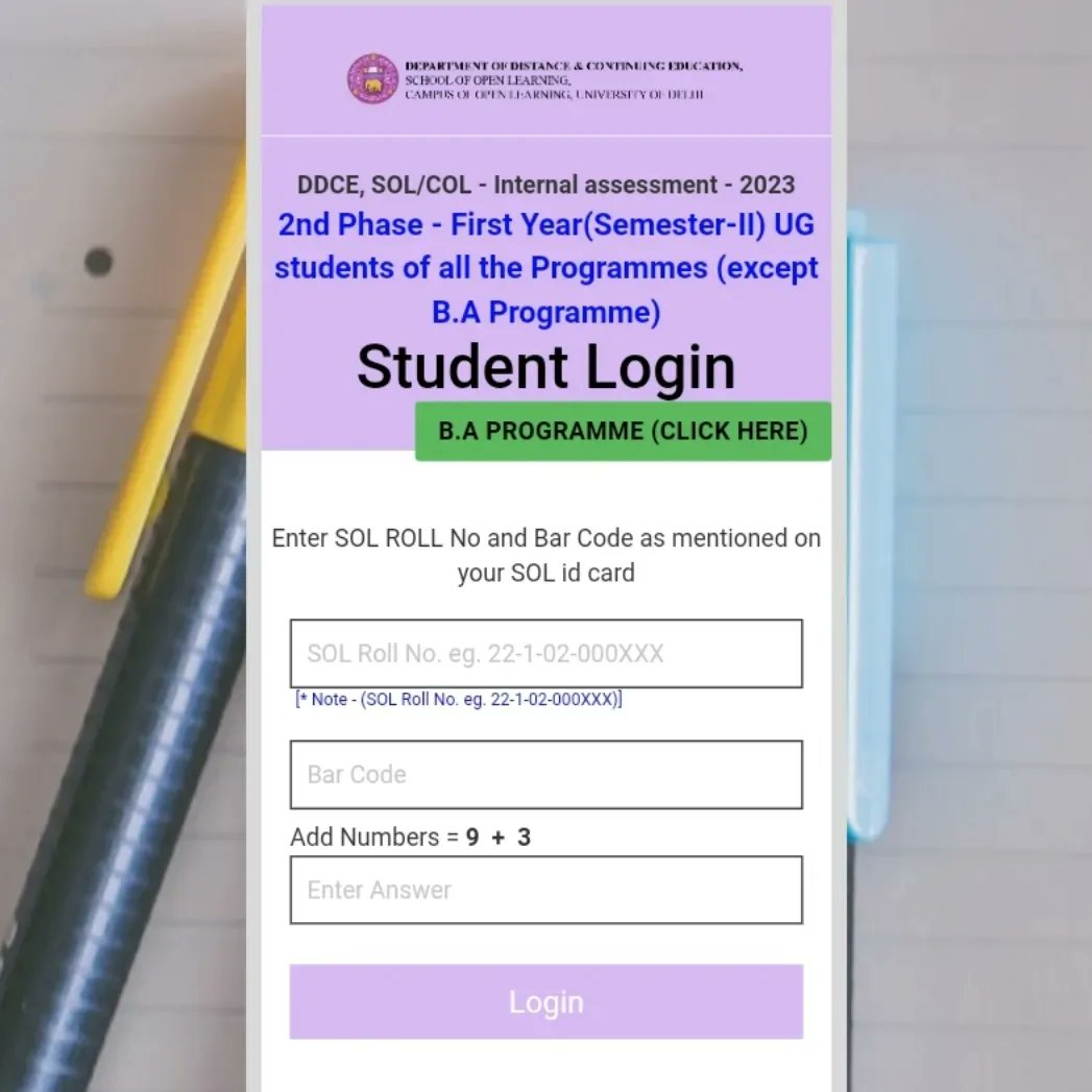 DUSOLOfficial's tweet photo. The schedule for online MCQ based 🌟Second Phase Internal Assessment🌟 including Continuing Assessment of B.A. (Prog) Course for leftover students of Semester-II will be conducted from 25-Aug-23. 

https://t.co/R57lhRv0B7

#internal #Assignments #phase2 #mcq #baprogram #DU #SOL https://t.co/OFTTu5NO6O