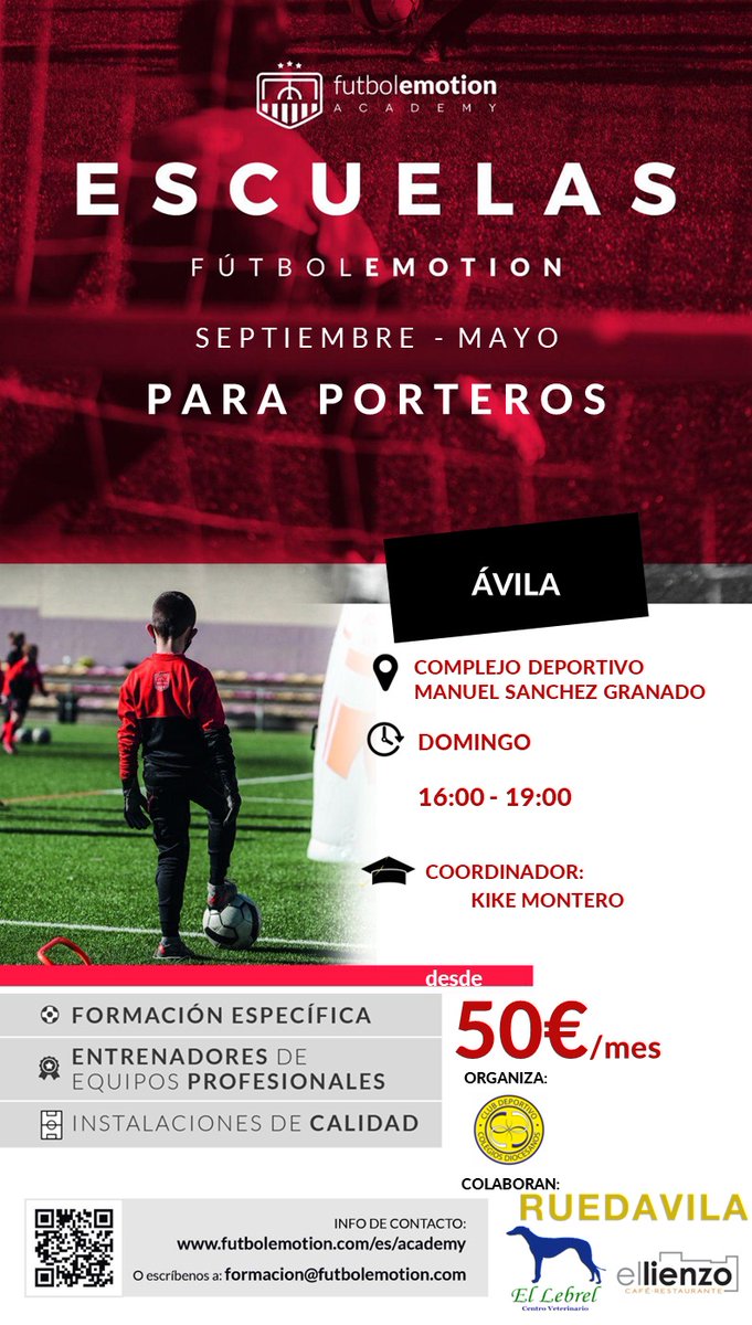 🔛 3, 2, 1... ¡¡DESPEGAMOS!!

🥅🧤⚽ Fútbol Emotion Academy llega a Ávila ¡y por todo lo alto!

✍🏻 Ya está abierto el plazo de inscripción. ¡NO TE QUEDES SIN TU PLAZA!

👉🏼 futbolemotion.com/es/academy/esc…

#FútbolEmotionAcademyÁvila