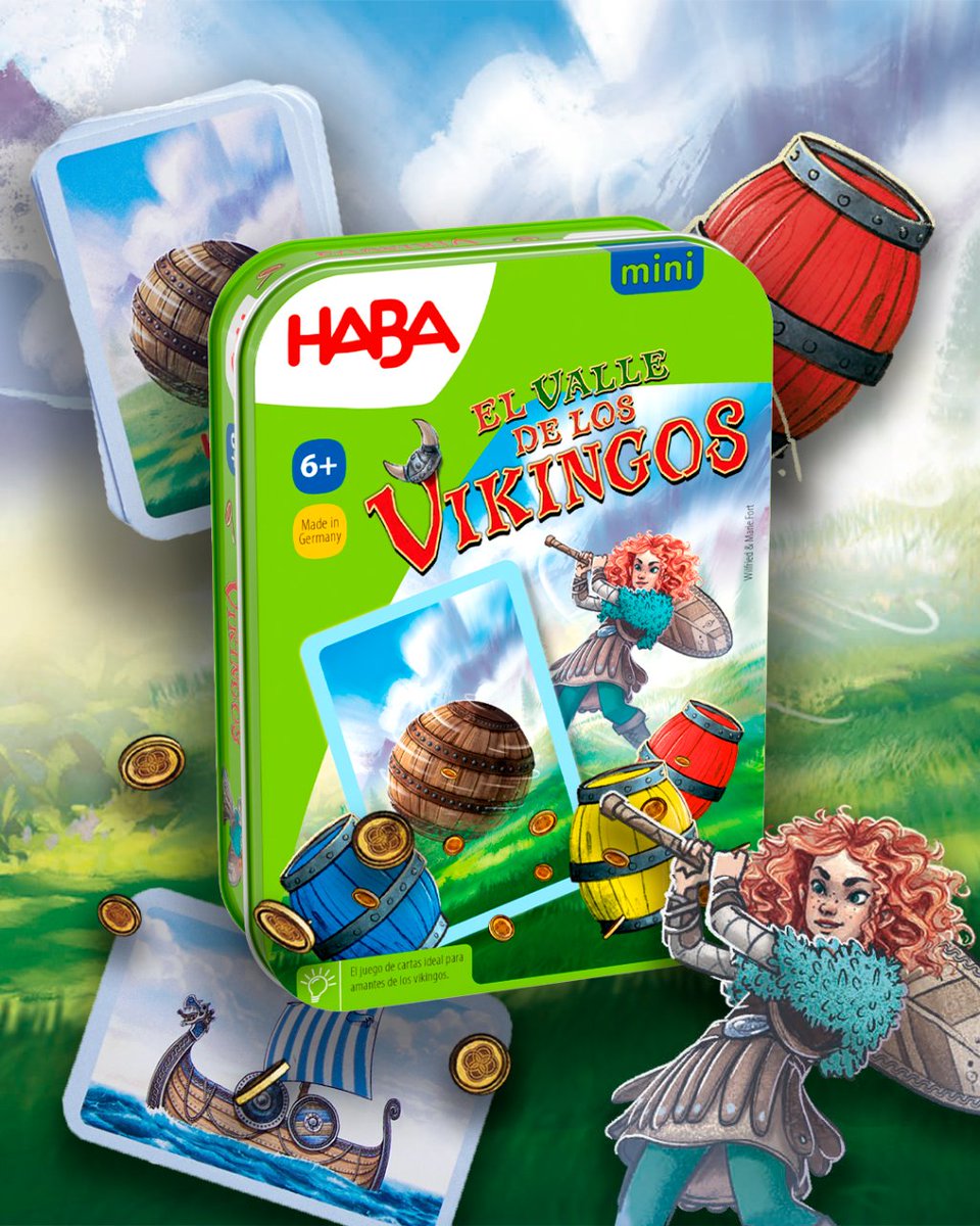 En el Valle de los Vikingos se celebra el Lanzamiento Anual de Toneles. Jugad vuestras cartas de forma estratégica para ganar más monedas.

ℹ️ ¡El Valle de los Vikingos Mini | Ref: 1307004005

#HABA #juegosdemesa