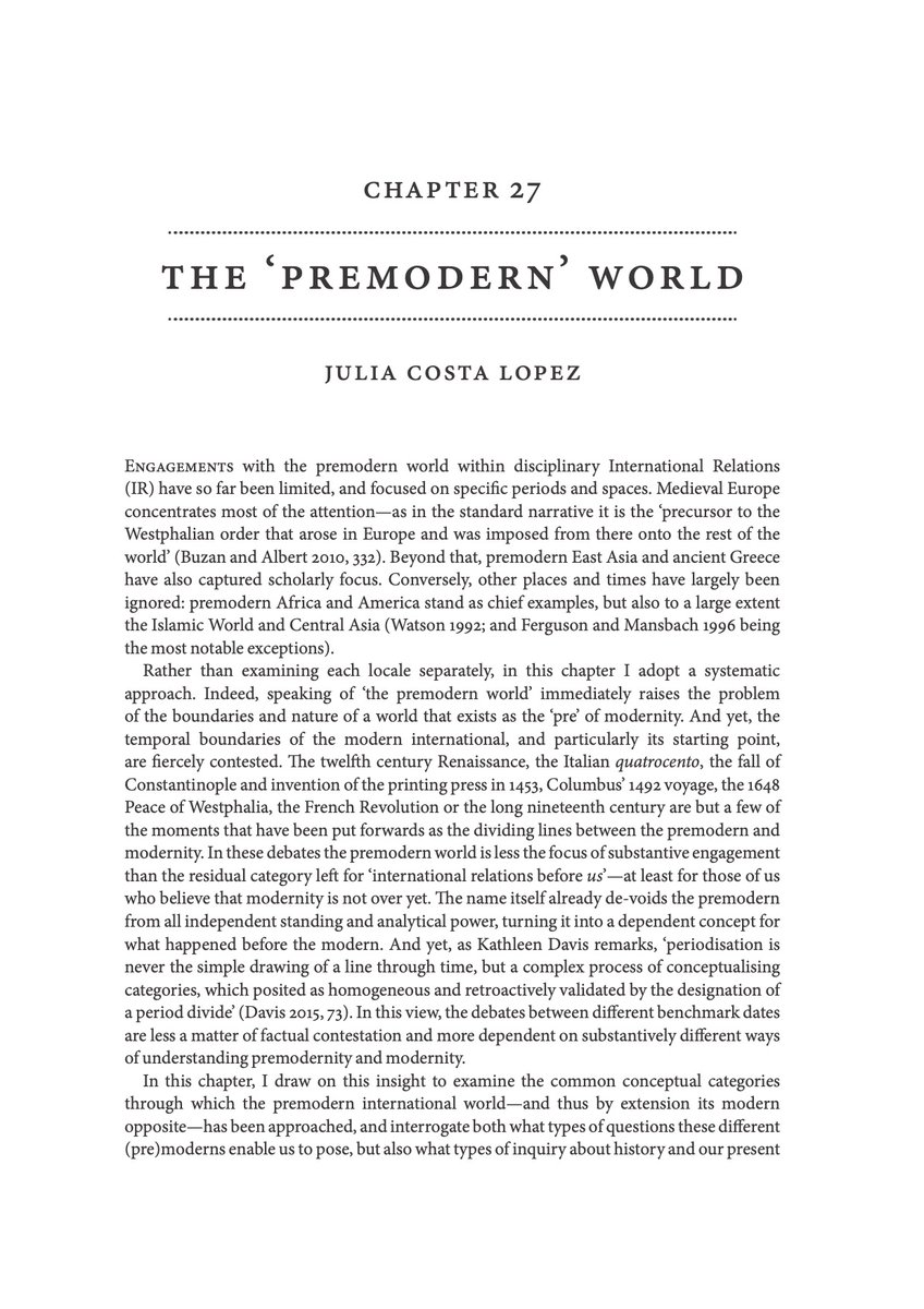 Very happy my chapter on the 'premodern' world is out in the Oxford Handbook of History and International Relations, ed. by @MladaBee, Edward Keene, Christian Reus-Smit and @MajaSpanu. And the print version even arrived today!😊
academic.oup.com/edited-volume/…
