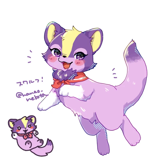 絵の練習に、スクルフちゃんをお借りしたぜ 