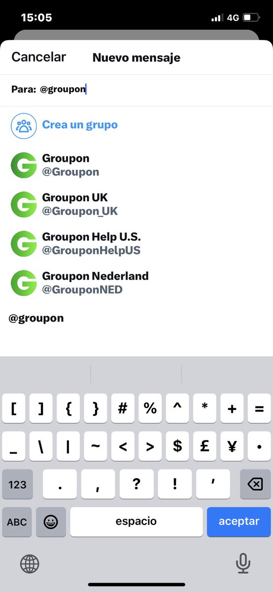 ArMaarkk's tweet photo. @Groupon_es @nombre Sé cómo se envía un mensaje y no es posible a Groupon_es. ¿Podrían ustedes enviarme uno a mi? https://t.co/M72FdA45co