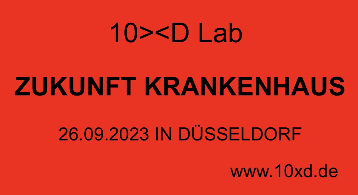 4 Stunden Intensiv-Lab als interaktives Power-Seminar zum Krankenhaus der Zukunft ! Am 26.09.2023 von 13:00-17:00 Uhr findet erstmalig unsere Veranstaltung 10><D Lab „ZUKUNFT KRANKENHAUS“ in Düsseldorf als Präsenzveranstaltung auf der KÖ statt.