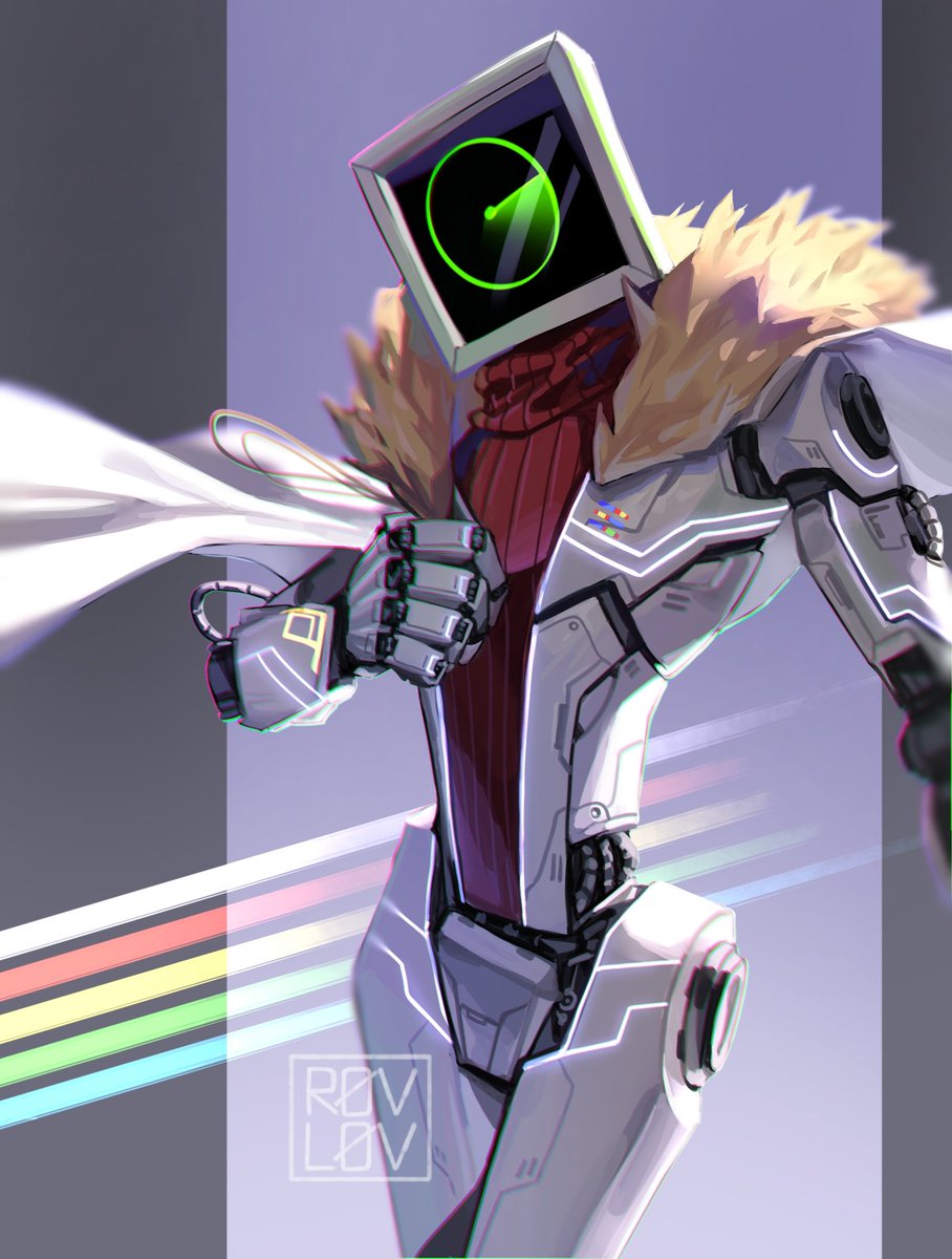 R0VL0V's tweet photo. Redrew an old art
 Happy 3rd anniversary #NoStraightRoads #neonj https://t.co/kEHO2wQ51E