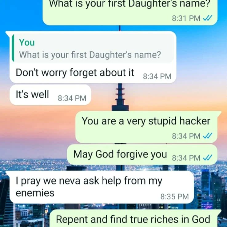 DeborahMker's tweet photo. @UnityBankPlc, pls flag "Gaybriel Rafeal 0058267756 Unity Bank" because he is a  fraudster.
The man who provided details of this account hacked into my Dad's WhatsApp account and has been requesting for financial assistance from his contacts. Thank you in advance for your help 🙏 https://t.co/JMItlmt0iX