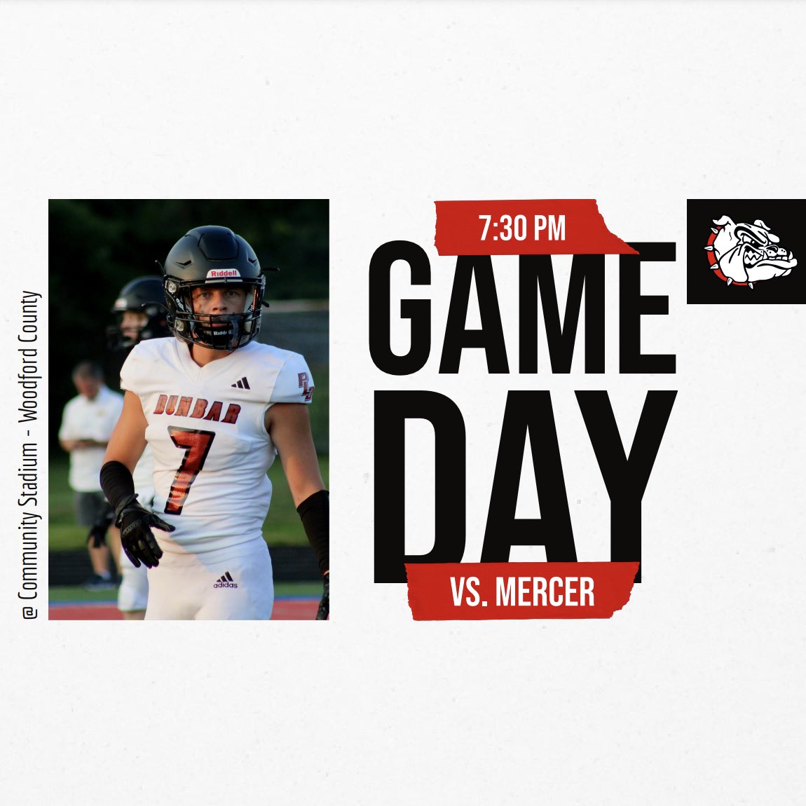 It’s Gameday number✌🏼come out and support the Dawgs as we travel to Woodford county to take on Mercer county in the Vallozzi Bowl. #GoDawgs