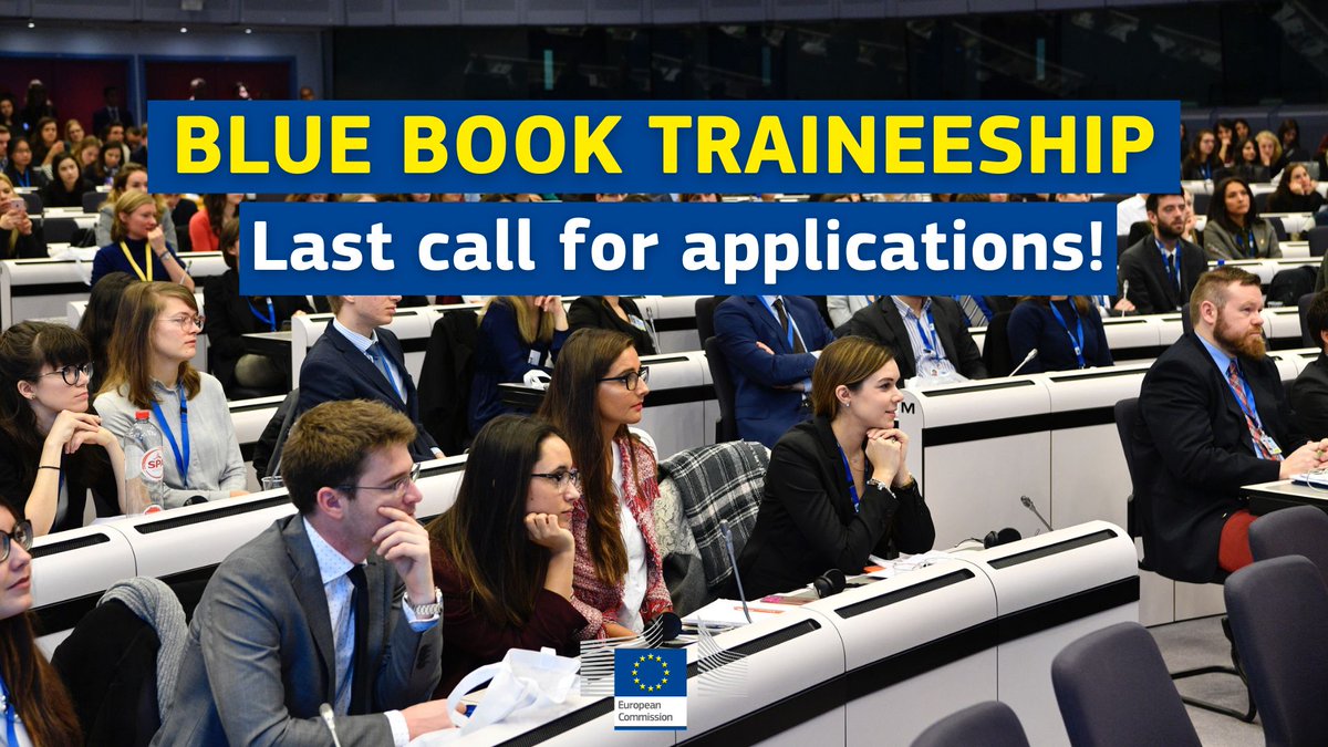 Last call to apply for an #EUtraineeship!

Don't miss the opportunity to join us for a 5-month paid internship, starting in March 2024.

⏰ Applications close 31/08 at 10:00 CET!
🙋 More here: traineeships.ec.europa.eu