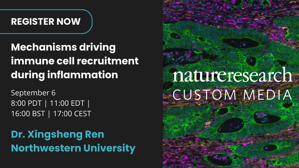 lunaphore's tweet photo. Learn from Dr. Xingsheng Ren, Northwestern University, who will present how he used spatial cell profiling to study the characterization of immune cell recruitment during inflammation. https://t.co/uA6EhHhaLD