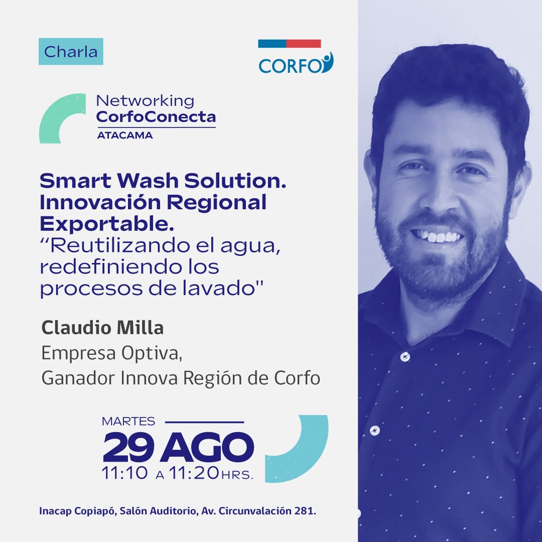 CorfoAtacama's tweet photo. ¿Ya te inscribiste para participar en #CorfoConecta Atacama? Conoce a quienes nos acompañarán en esta gran jornada donde abordaremos los desafíos en torno a la sostenibilidad y el combate de los efectos socioambientales del cambio climático. Inscríbete 👉https://t.co/2FYGebP0VY https://t.co/tKO2VoilMd