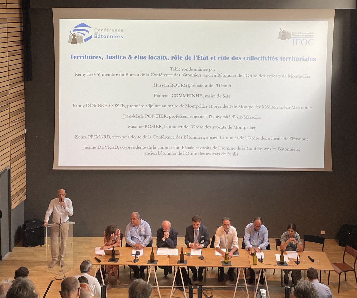 Troisième journée de l'université d'été de la <a href="/Conf_Batonniers/">ConférenceBâtonniers</a> sur le thème "Justice et territoires"
⚖️🗺️