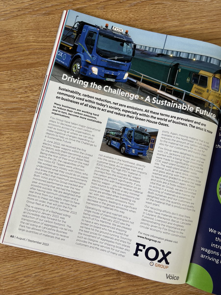 foxbrosgroup's tweet photo. 𝑾𝒆’𝒓𝒆 𝒇𝒆𝒂𝒕𝒖𝒓𝒆𝒅 📰

Have you received the latest copy of ‘The Voice?’

We certainly have 👋🏼

Make sure to read our editorial all about how we are Driving the Challenge to a Sustainable Future ♻️ https://t.co/QBb51YtLrs