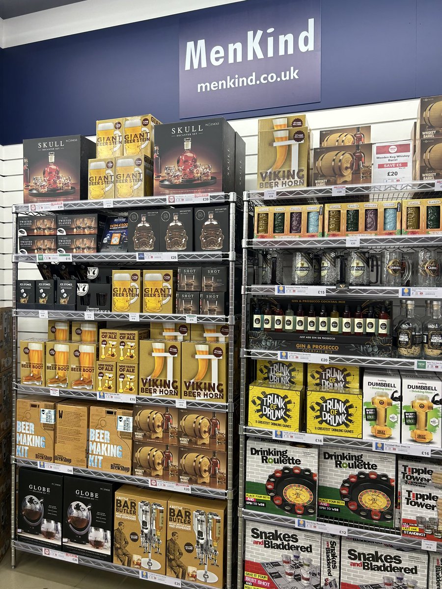 Latest addition to Cambridge’s retail offering. MenKind, where you can buy MANLY things like beer and drinking games 🙄