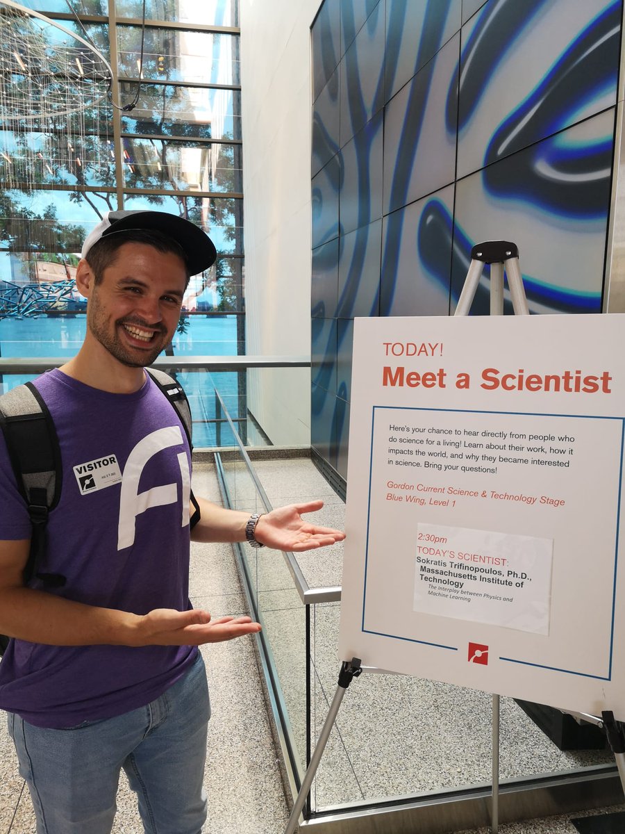 iaifi_news's tweet photo. On August 5, @STrifinopoulos visited the @museumofscience for their "Meet a Scientist" program and presented on the interplay between physics and machine learning! Sokratis had a full audience &amp; answered many questions after. Stay tuned for more IAIFI presentations at the Museum! https://t.co/nUhOyKGoiz
