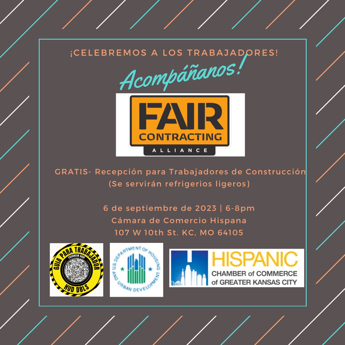 FairIsGoodKC's tweet photo. #KansasCity we hope you can join us for a reception for front line construction workers! Their sacrifices literately buildup our City! 

Thanks to the @hccgkc and @HUDgov for recognizing workers! #KC https://t.co/oUXUelMhxJ