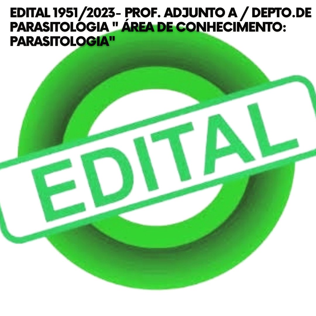 Edital 1951/2023 - Prof. Adjunto A / Depto.de Parasitologia "área de conhecimento: Parasitologia"

Inscrições de 28 de agosto até 27 de setembro.

Saiba mais: icb.ufmg.br/institucional/…

#oportunidade 
#concurso 
#parasitologia 
#ufmg