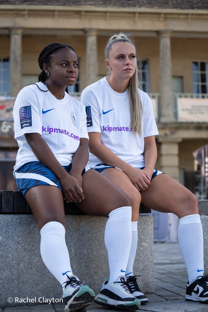 HalifaxFCWomen's tweet photo. OUR NEW AWAY KIT HAS LANDED!
Our brand new @kipmate sponsored away kit is here and it's looking ๐ฅ
It will be making it's debut this Sunday and the players can't wait to get out on the pitch and wear it! ๐ค
Photos captured by the amazingly talented @RachClayton1! A huge thank you to @ThePieceHall for allowing us to use their historic and picturesque venue! ๐ค
@FAWNL #WeAreNational #FlyTogether
