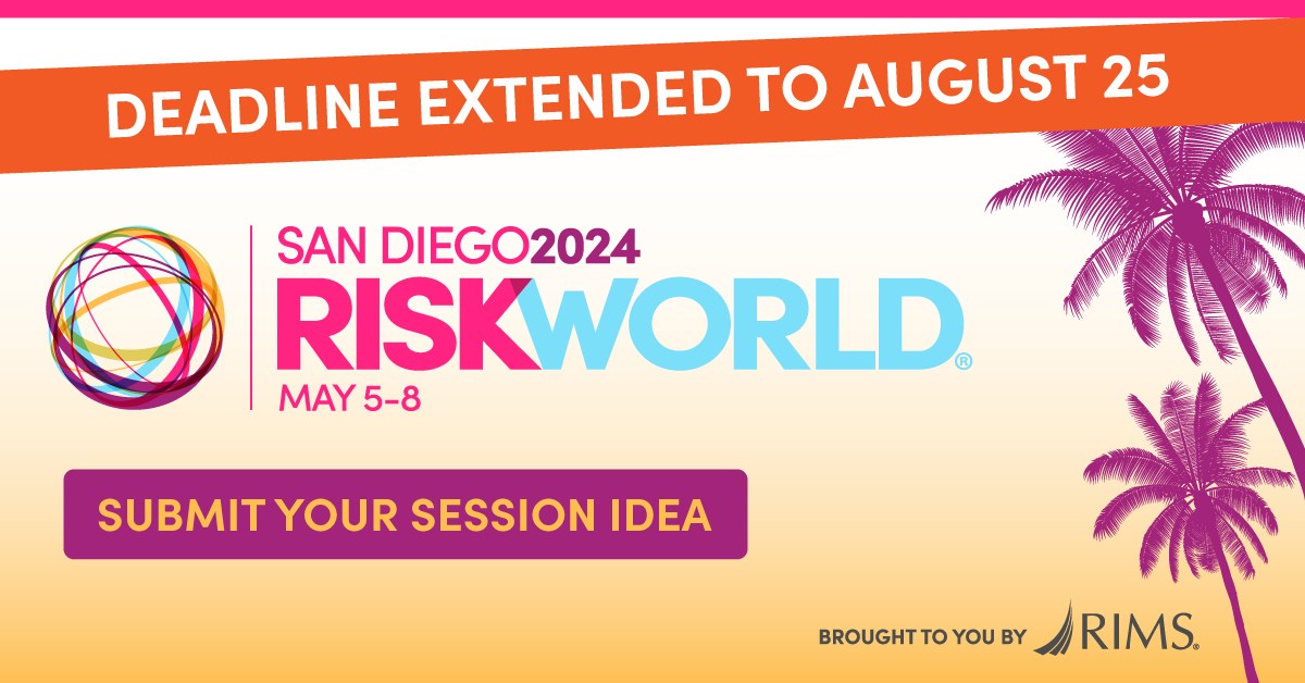 RIMSorg's tweet photo. Today is the last day—LAST DAY—to submit your session idea for RISKWORLD in San Diego. Don't miss this career spotlight opportunity.
Learn more about the topics and process at https://t.co/f3qJLiZMtf
#RISWORLD #riskmanagement #professinaldevelopment #speakersneeded https://t.co/w7FOtRFTZR