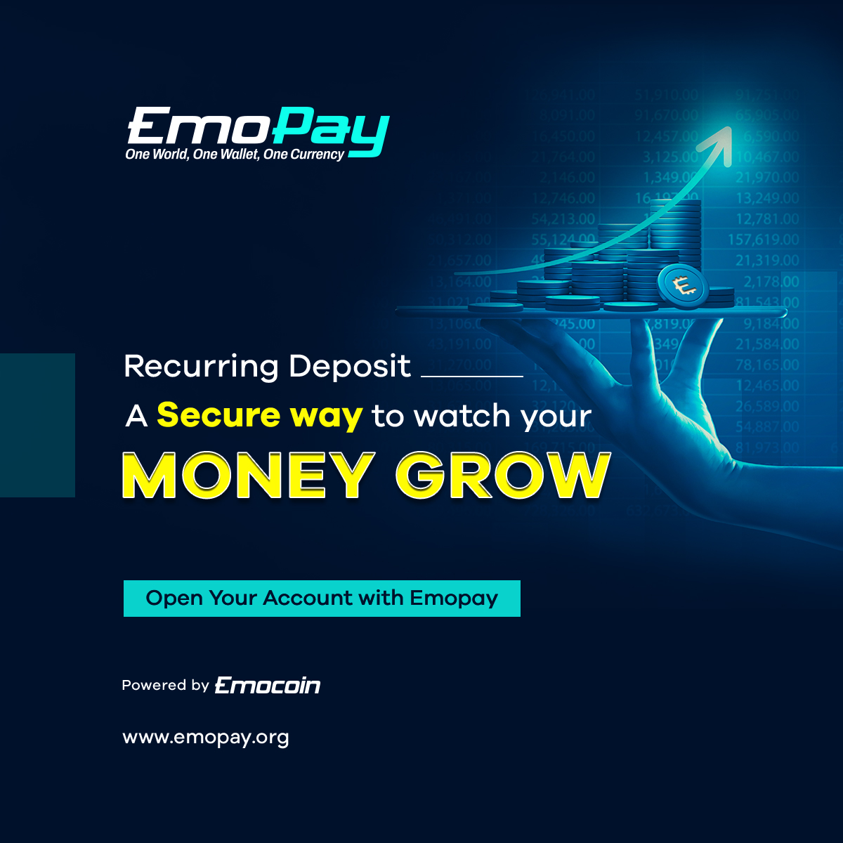 Explore the Power of Recurring Deposits with Emopay.💸

Visit 👉🏻 emopay.org

#Emopay #RecurringDeposit #SecureSavings #FinancialGrowth #Grow #savings #Finance #SmartInvesting #Emocoin #FuturePlanning #cryptocurrency #Secure #WealthBuilding #investing #MoneyMatters