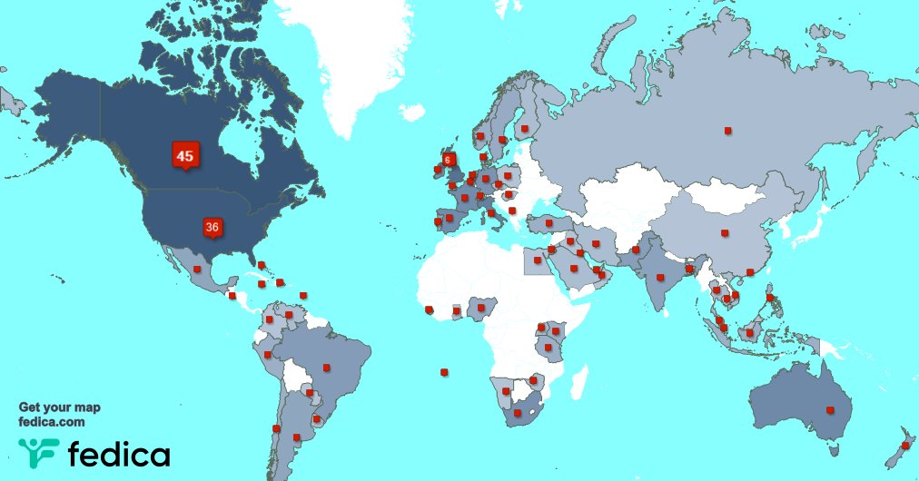 I have 2 new followers from USA 🇺🇸, and more last week. See fedica.com/!eepeters_ep