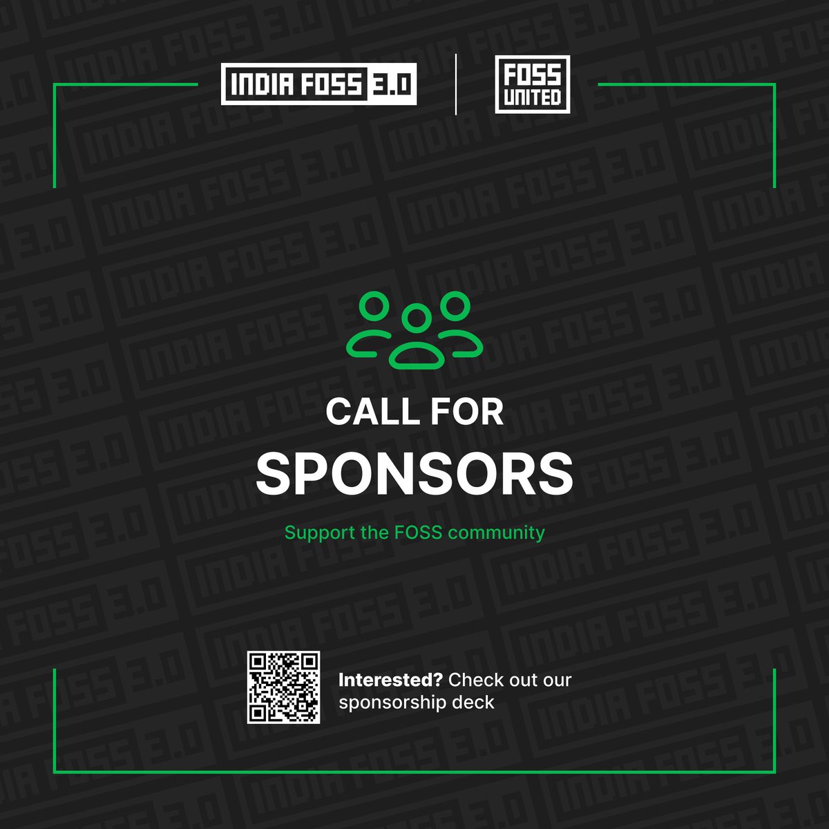 Calling Sponsors for IndiaFOSS 3.0

Join us on the journey of India's most anticipated annual FOSS conference and support our community while helping drive the change.

Check out the Sponsorship deck and connect with our vibrant FOSS community. 🔗 lnkd.in/g3mYxMdn