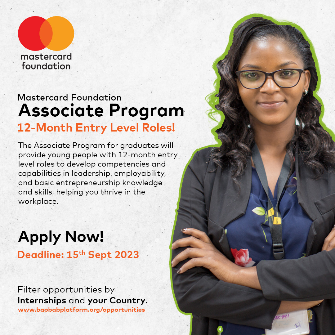 Introducing the Mastercard Foundation Associate Program, a new initiative to provide young people with 12-month entry-level roles to develop competencies and capabilities in leadership, employability, and basic entrepreneurship knowledge and skills. To learn more about the…