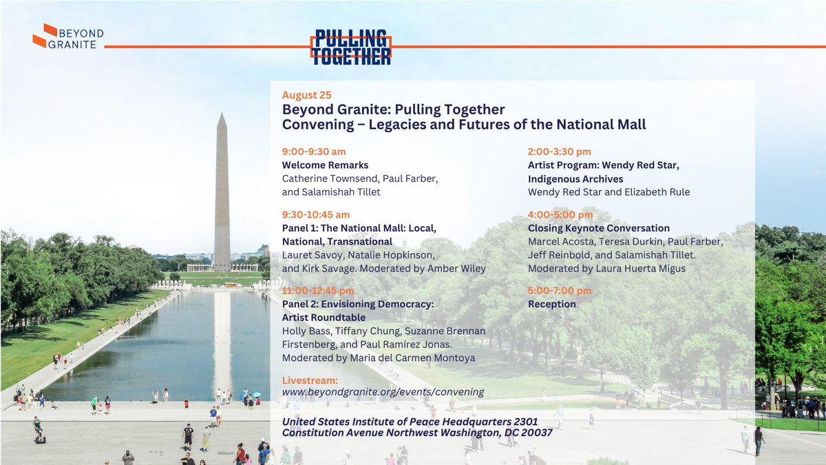 Monument_Lab's tweet photo. Join our Convening LIVESTREAM for a dynamic day of discussions where artists, curators, &amp; project leaders from Beyond Granite: Pulling Together converge with creators, scholars, activists, &amp; practitioners from the monument landscape.

Livestream: https://t.co/sKqTi0zJin https://t.co/5JPecJK1Da