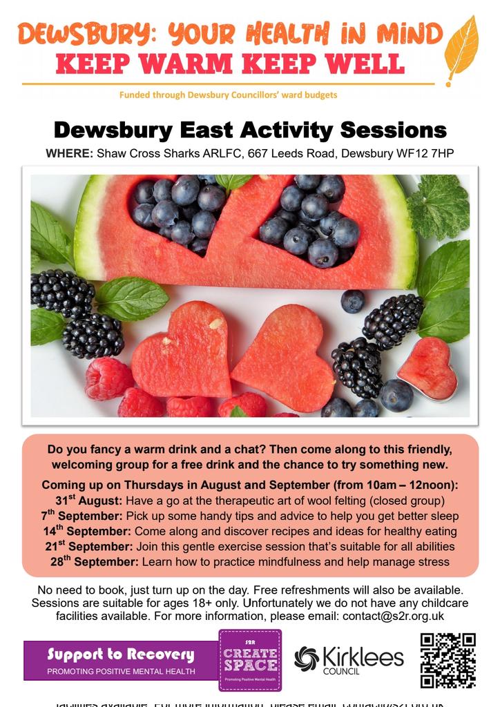 Dewsbury Eadt Activity Sessions.