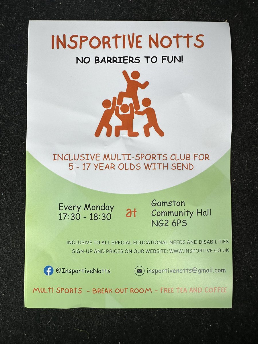 TotsInNotts's tweet photo. Highly recommend this new club for young people with SEND in Nottingham. Find out more here - https://t.co/5OrzO0Kq5B #Nottingham #SENDSupport
@_InSportive https://t.co/FbCFDygWk1