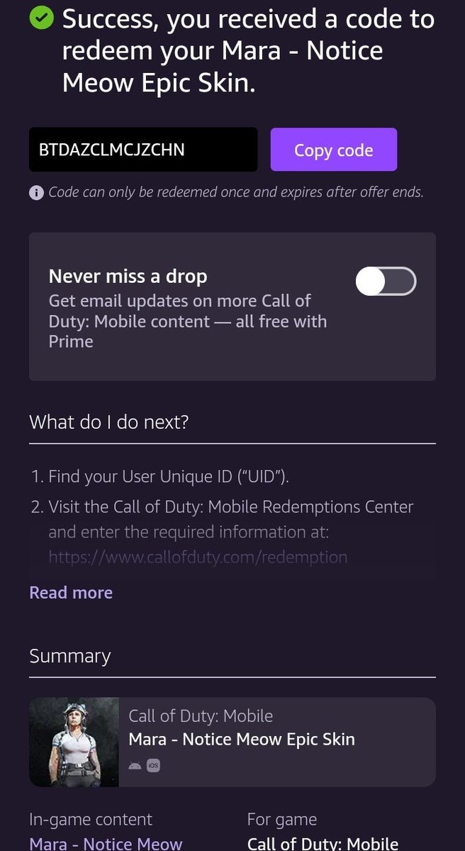 MellowMeow_'s tweet photo. @codmINTEL I don't play cod mobile so here you go for anyone who does https://t.co/yqXfJsTbd4