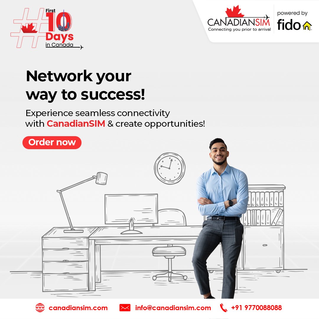 Hello, productivity! Step off the plane and onto a seamless network with CanadianSIM, ensuring you're always connected with your colleagues.  #CanadianSIM

#CanadianSIM #First10DaysInCanada #Canada #InternationalSim #SimCard #DailyTravel #ConnectedJourneys #InternationalSimCard