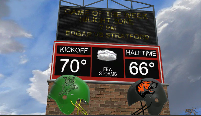 Chad_WSAW's tweet photo. Good luck to all the players, coaches and fans for the Friday night football games tonight! Our #HilightZone Game of the Week (#Edgar #Stratford) may be affected by a few storms later today & tonight.
NOTE: Shower & storm chances are possible for all games in our area tonight. https://t.co/vBrjuYsBFt