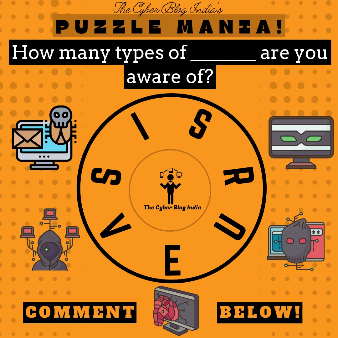 Comment below and fill in the _______💬 

Share it with your friends to see if they get this #PuzzleMania right, too 🤝 

#incyberblog #puzzlemania #fridayfun #computervirus #privacy #security #puzzle #knowledge #cyber #malware #trojanhorse #safety #computersecurity
