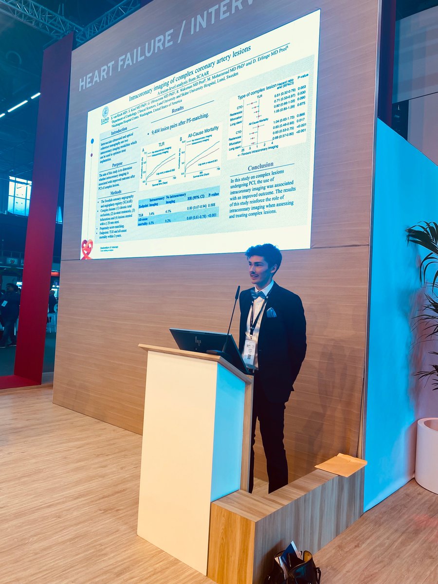 ARita_FPereira's tweet image. #ESCCongress 2023

Interesting results reinforcing the use of intracoronary imaging in various clinical settings
✔️ Residual myocardial ischemia after PCI: IVUS vs FFR
✔️ IVUS on revascularization decision in grey zone FFR
✔️ IVUS of complex lesions 

#ESCAbstract #ESCYoung