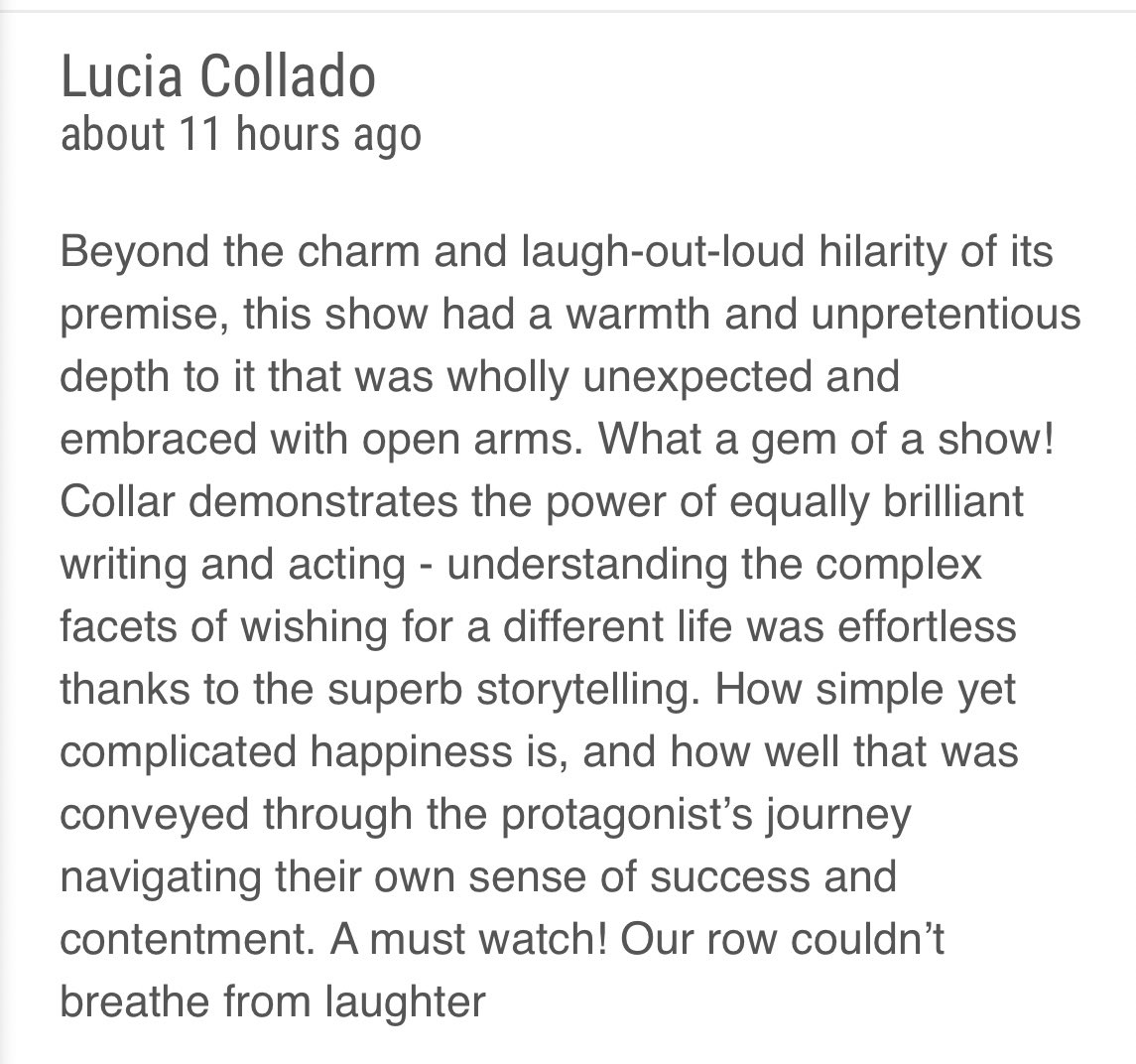 COLLARtheplay's tweet photo. We think this might just be one of our favourite audience reviews for COLLAR so far!! 🐾

We only have TWO performances left, so come along to the Space on the Mile on the 25th/26th at 17:05 to join Benji as he prepares to become a dog! 🐶 

#edfringe #FillYerBoots #edfringe23 https://t.co/xtJBOUMTJO
