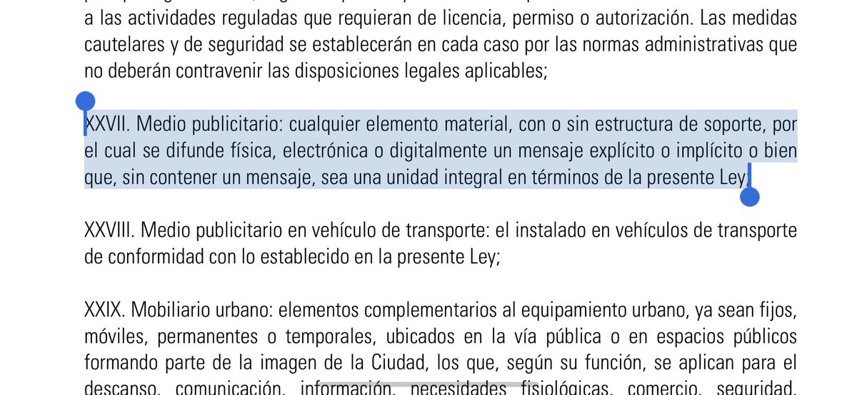 Charlyleon05's tweet photo. @AbogadoMCP @VillanuevaVa_ @OVIALCDMX @LaSEMOVI Art 4, fr. XXVII y XXXVI, que habla sobre medio publicitario y también al respecto de la publicidad institucional. Y después el Art. 15 es más que claro. No importa si el anuncio es privado o publico. Sé que le cuesta trabajo, pero lea la ley. Además la aprobó su amado Dipiutado! https://t.co/qPoOCZDuBi
