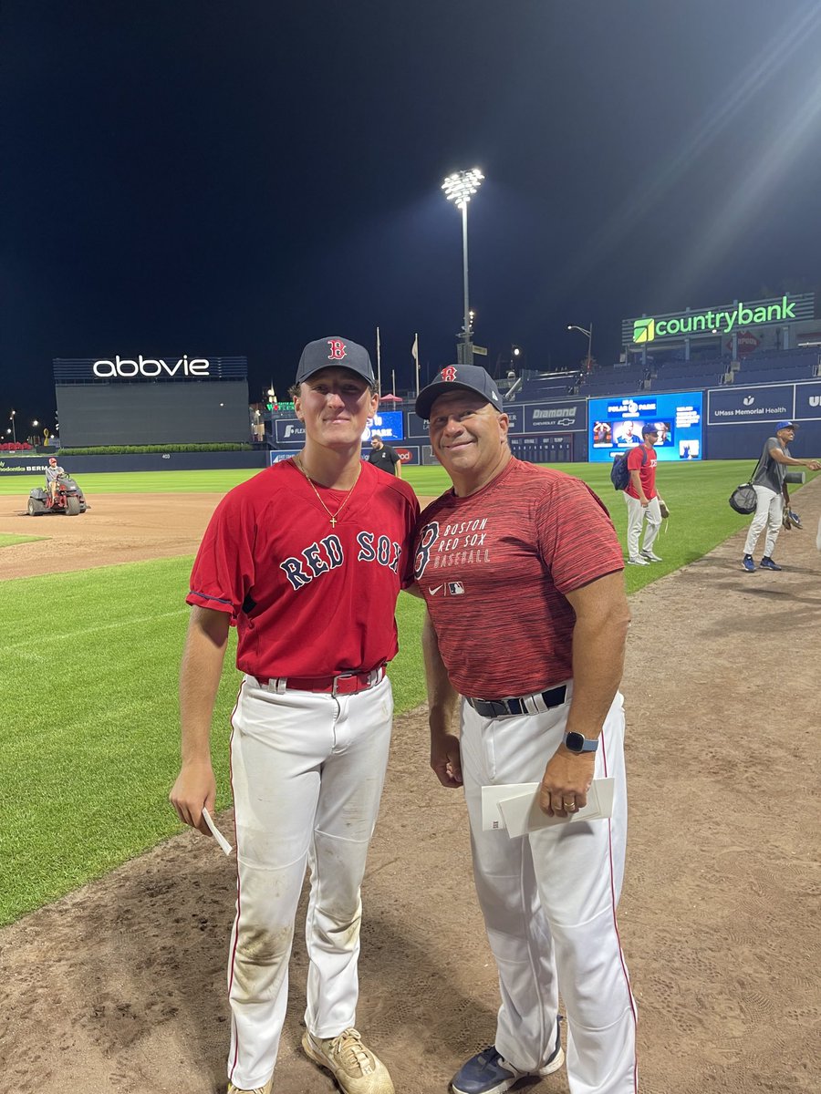 It was really cool to watch my guy <a href="/joedooley22/">Joe Dooley</a> close out the Kelly Rodman Summer Rivalry Classic at Polar Park in Worcester for a 3-2 win!  Special thanks to @Redsox Northeast Regional Scouting Supervisor <a href="/ray44sox/">Ray Fagnant</a> for inviting him to pitch.  Great event!