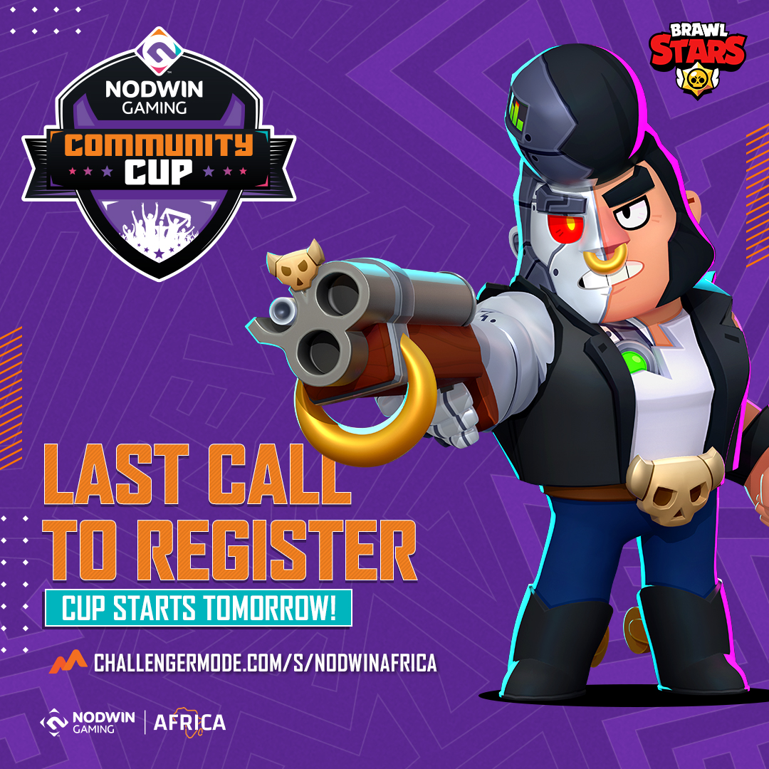 Your only chance left to register for #brawlstars solos cup #africa join now before it gets too late!

Register here!👇
🔗 linktr.ee/nodwingamingaf…

#nodwinafrica #communitycup #pubgmobile #gamingtournament #esports #gamingcommunity #tournament #gamingevent #brawlstars