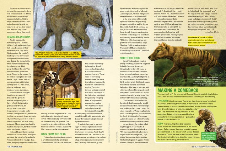 This story, which includes insights into our process and timelines, is teaching young minds just how limitless the power of science can be. Share this with the young person in your life and let us know what questions they have.  #genescience #mammoth #nextgeneration