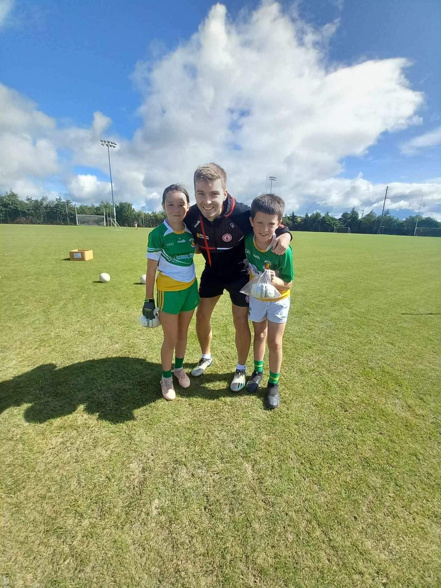 Winners of our Tyrone GAA Summer Camp skills test, Martin John Penrose and Annie Kate McNally represented An Charraig Mhór at Tyrone GAA skills camp today.

Well done to you both - we hope you had an enjoyable day and look forward to seeing those skills on the field of play. 🇮🇪